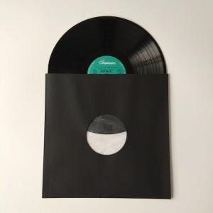 12 palcový černý polylénový LP vnitřní obal