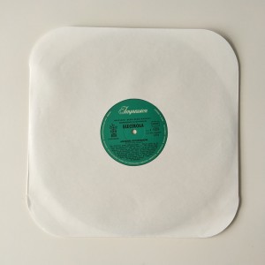 12 White Paper LP Record Sleeve 33 RPM kulaté rohy s otvorem